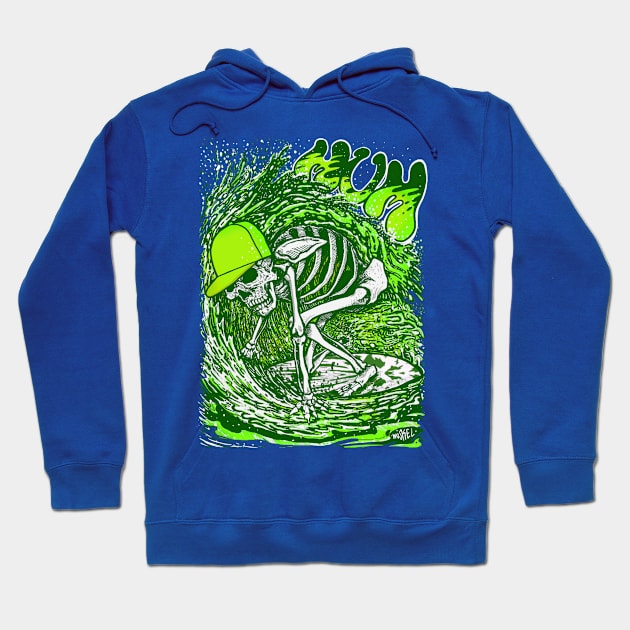 Surfer Skeleton by miskedesign Hoodie by miskel